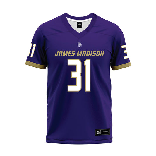 JMU - NCAA Football : Seth Gathers - Purple Premium Football Jersey-0
