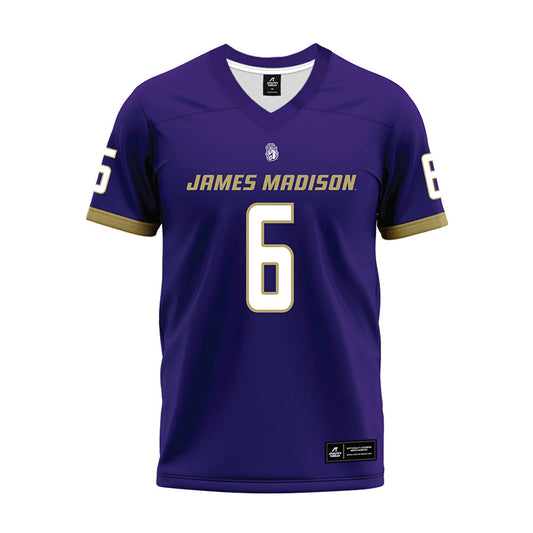 JMU - NCAA Football : George Pettaway - Purple Premium Football Jersey-0