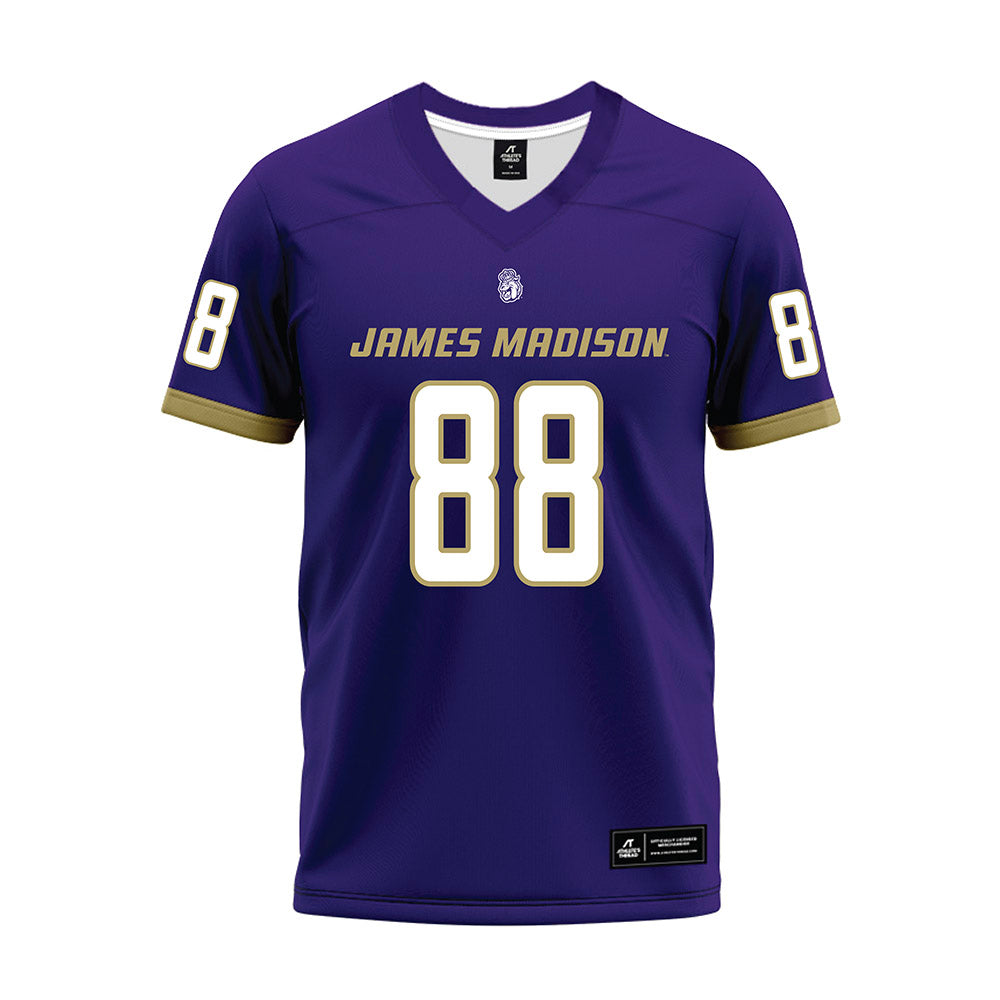 JMU - NCAA Football : Dylan Williams - Purple Premium Football Jersey-0