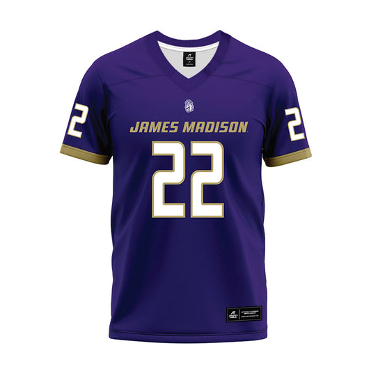 JMU - NCAA Football : Chase Regan - Purple Premium Football Jersey-0