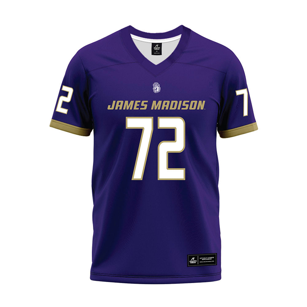 JMU - NCAA Football : Kaedin Massey - Purple Premium Football Jersey-0
