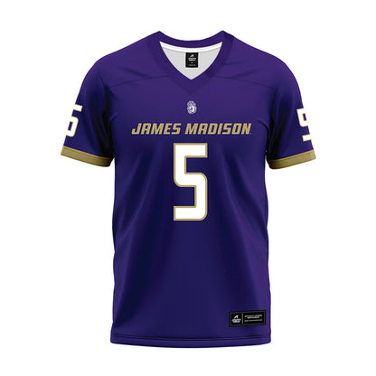 JMU - NCAA Football : Morgan Suarez - Purple Premium Football Jersey-0