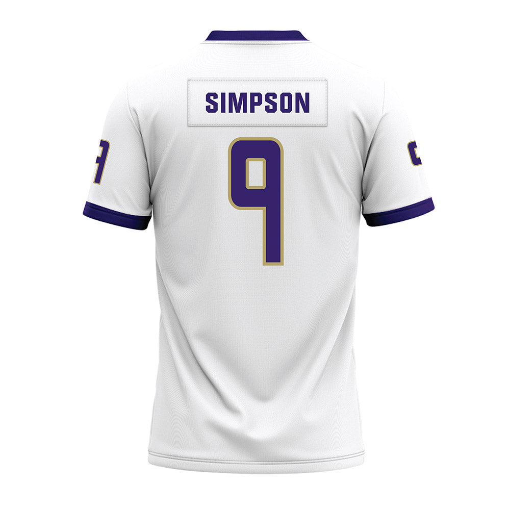 JMU - NCAA Football : Keitrone Simpson - White Premium Football Jersey-1