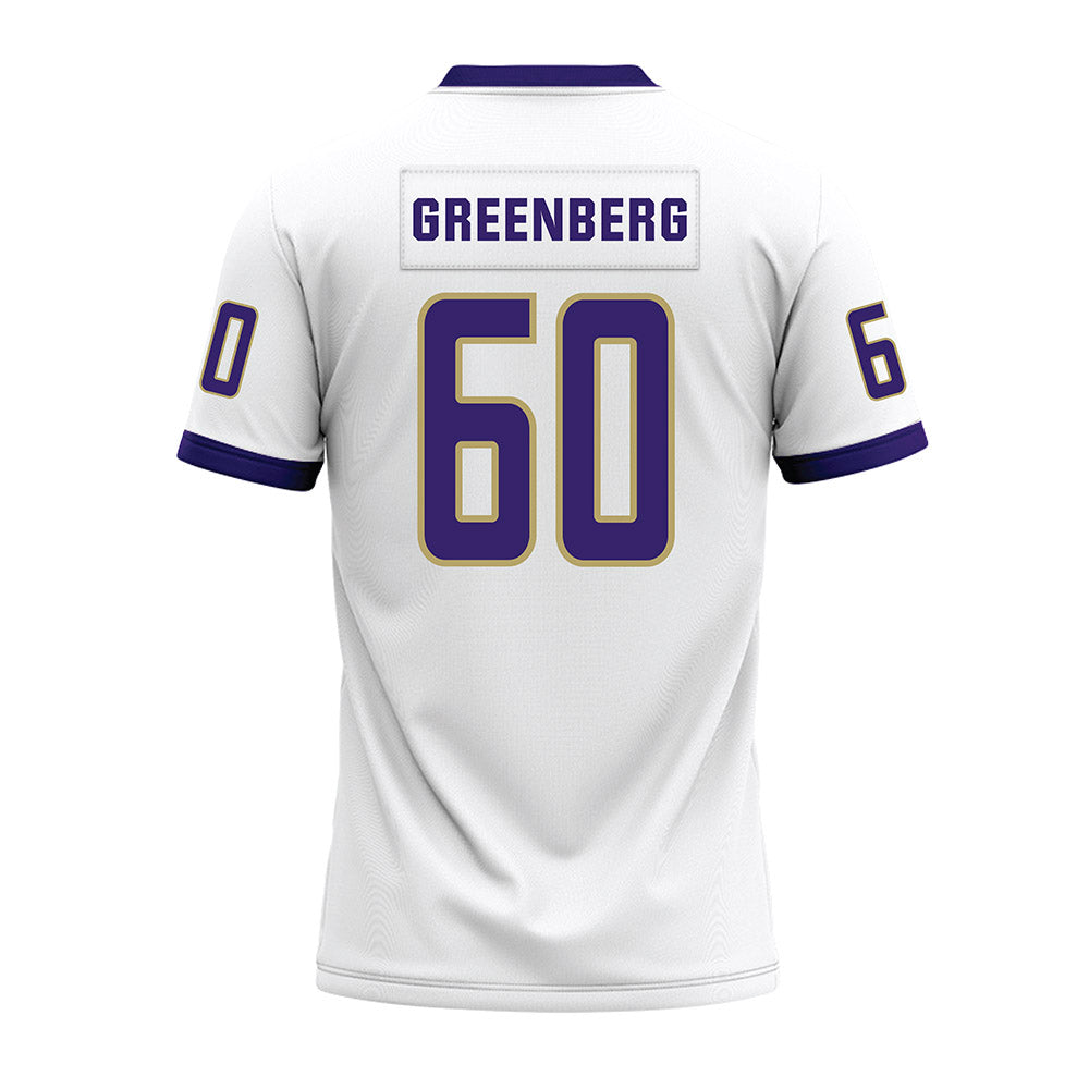 JMU - NCAA Football : Zach Greenberg - White Premium Football Jersey-1