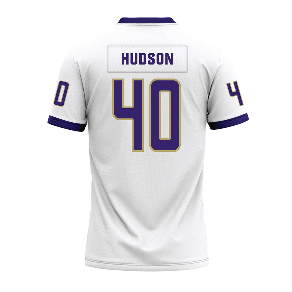 JMU - NCAA Football : Zion Hudson - White Premium Football Jersey-1