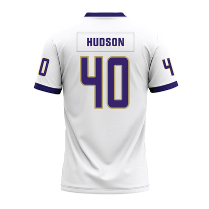 JMU - NCAA Football : Zion Hudson - White Premium Football Jersey-1
