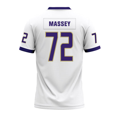 JMU - NCAA Football : Kaedin Massey - White Premium Football Jersey-1