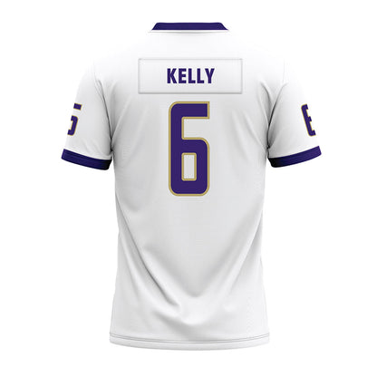 JMU - NCAA Football : DJ Kelly - White Premium Football Jersey-1
