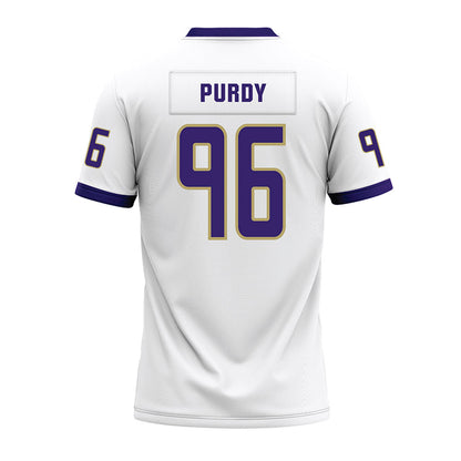 JMU - NCAA Football : Cole Purdy - White Premium Football Jersey-1