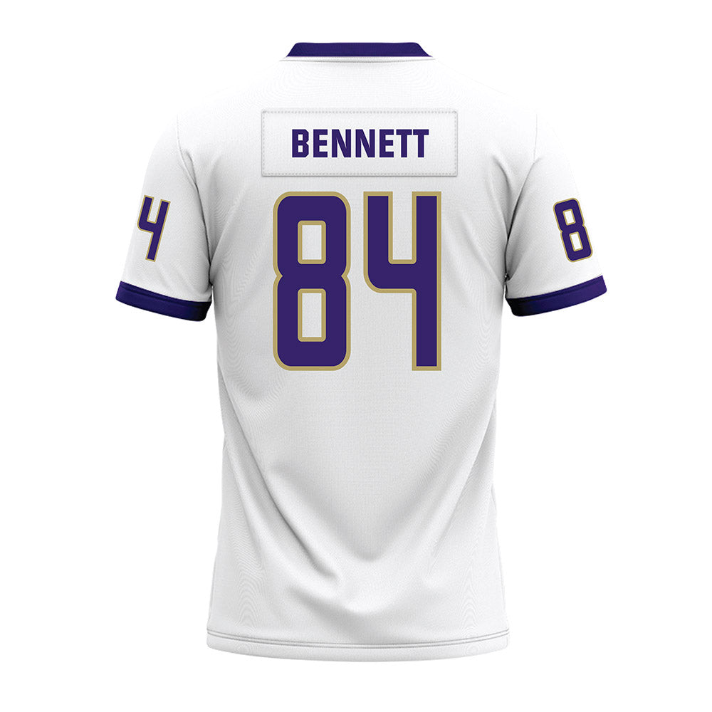 JMU - NCAA Football : Andrew Bennett - White Premium Football Jersey-1