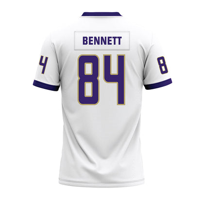 JMU - NCAA Football : Andrew Bennett - White Premium Football Jersey-1
