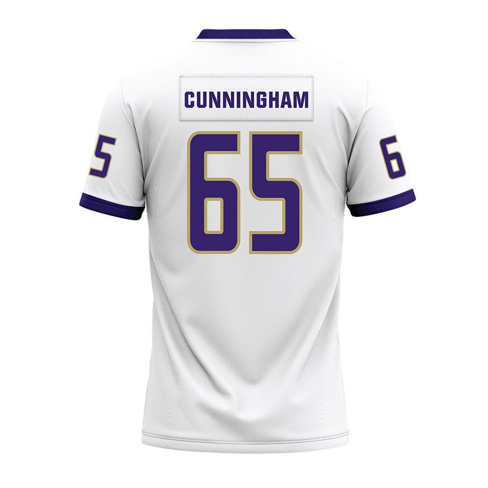 JMU - NCAA Football : Parker Cunningham - White Premium Football Jersey-1