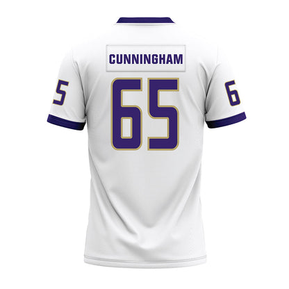 JMU - NCAA Football : Parker Cunningham - White Premium Football Jersey-1