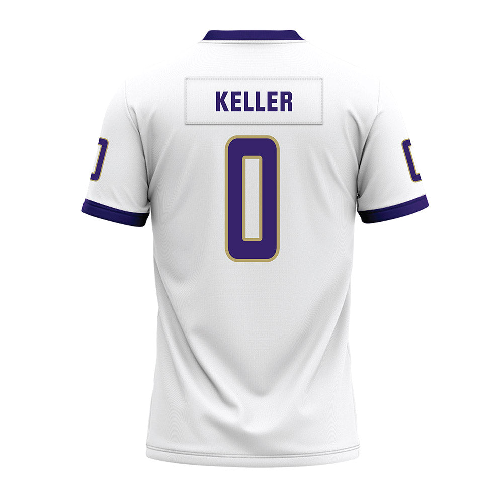 JMU - NCAA Football : Cole Keller - White Premium Football Jersey-1