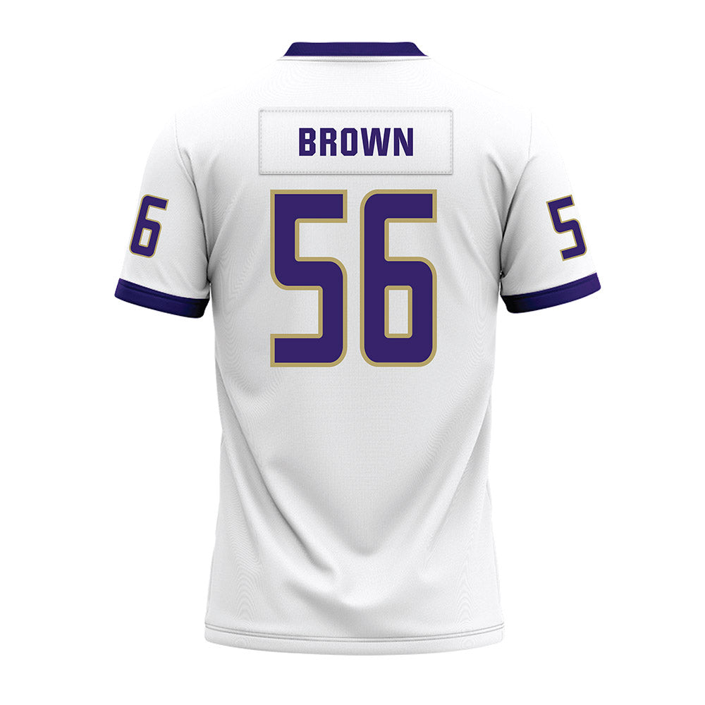 JMU - NCAA Football : Tyler Brown - White Premium Football Jersey-1