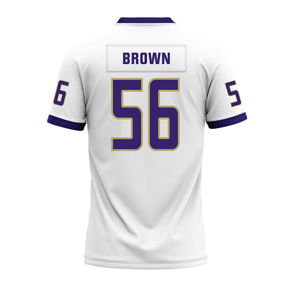 JMU - NCAA Football : Tyler Brown - White Premium Football Jersey-1