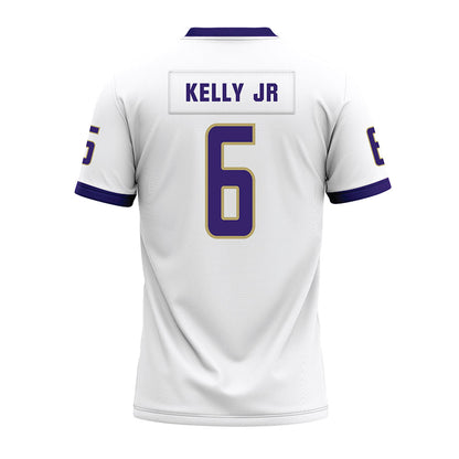 JMU - NCAA Football : DJ Kelly Jr - White Premium Football Jersey-1