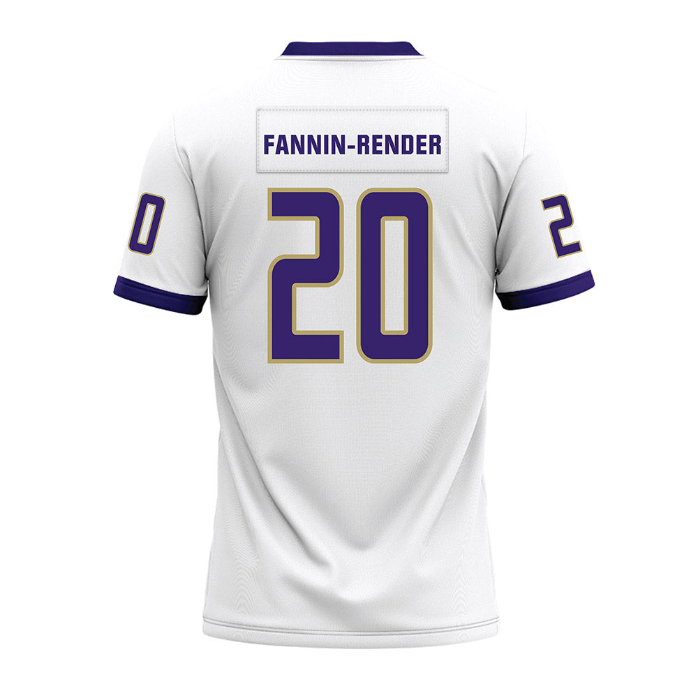 JMU - NCAA Football : Malachi Fannin-Render - White Premium Football Jersey-1