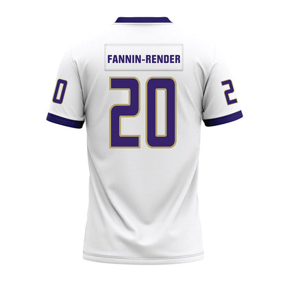 JMU - NCAA Football : Malachi Fannin-Render - White Premium Football Jersey-1