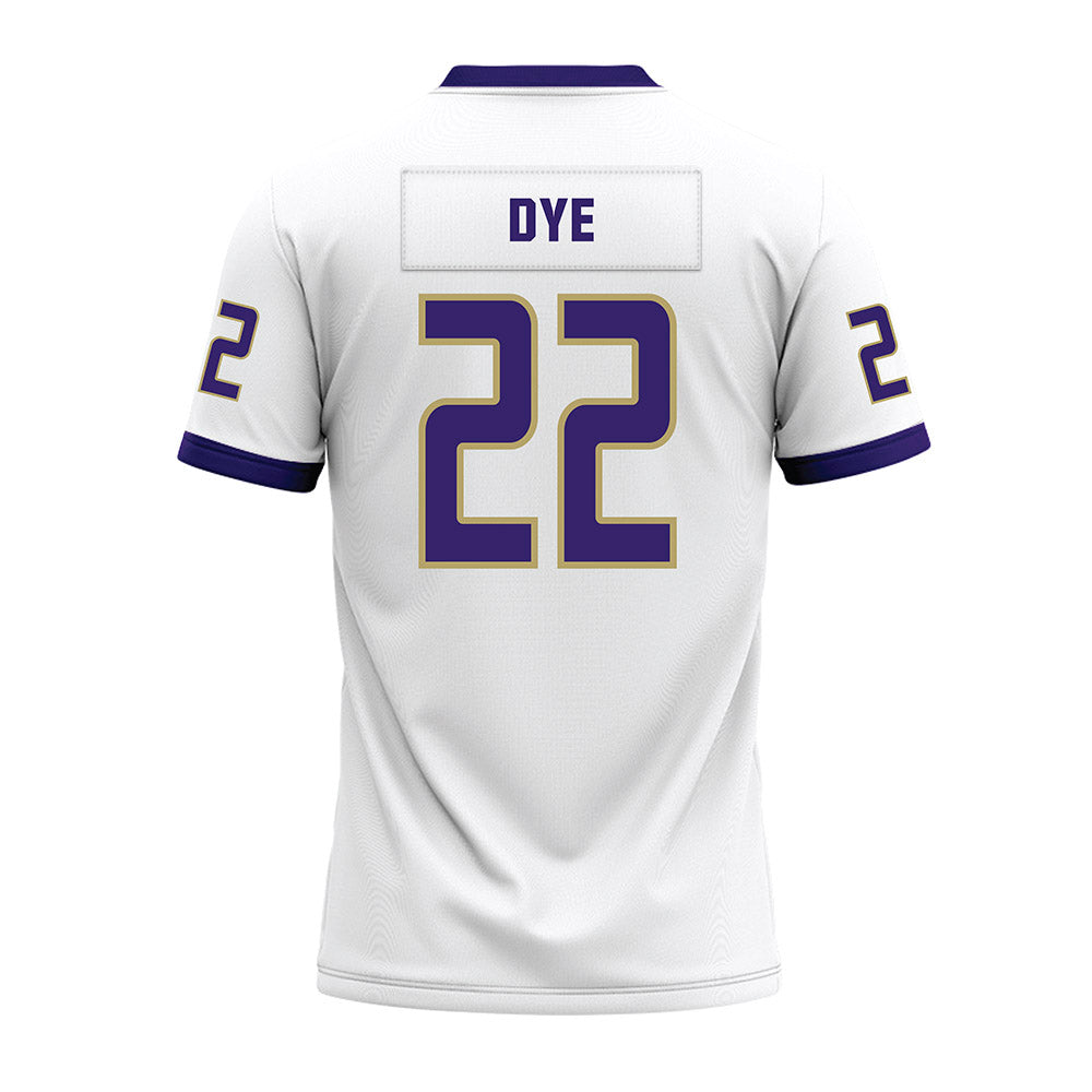 JMU - NCAA Football : Trashon Dye - White Premium Football Jersey-1