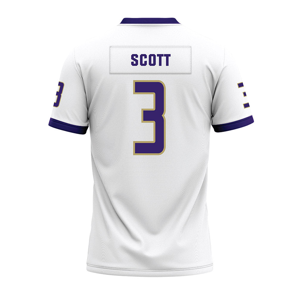 JMU - NCAA Football : Corey Scott - White Premium Football Jersey-1
