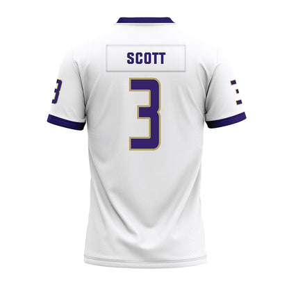 JMU - NCAA Football : Corey Scott - White Premium Football Jersey-1