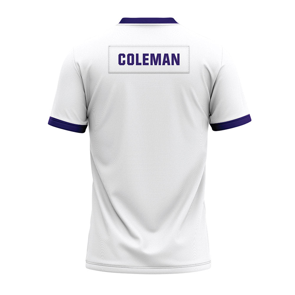 JMU - NCAA Football : Camden Coleman - White Premium Football Jersey-1