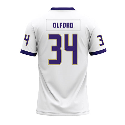 JMU - NCAA Football : Jamal Olford - White Premium Football Jersey-1