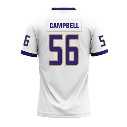 JMU - NCAA Football : JaKobe Campbell - White Premium Football Jersey-1