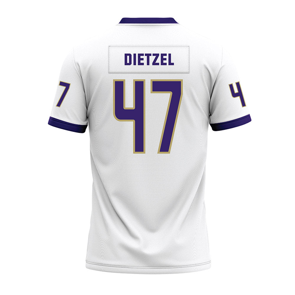 JMU - NCAA Football : Mitchell Dietzel - White Premium Football Jersey-1