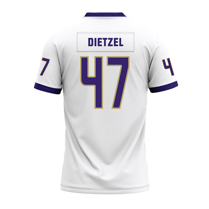 JMU - NCAA Football : Mitchell Dietzel - White Premium Football Jersey-1