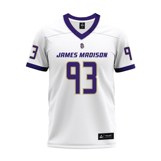 JMU - NCAA Football : Mychal McMullin - White Premium Football Jersey-0