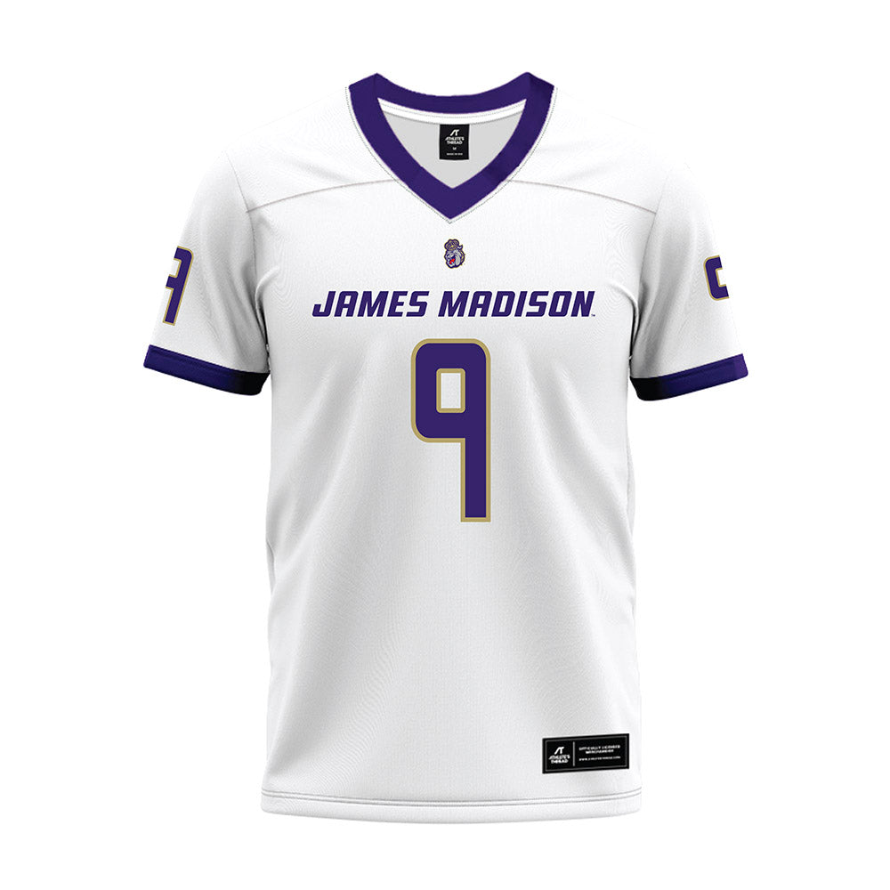 JMU - NCAA Football : Keitrone Simpson - White Premium Football Jersey-0