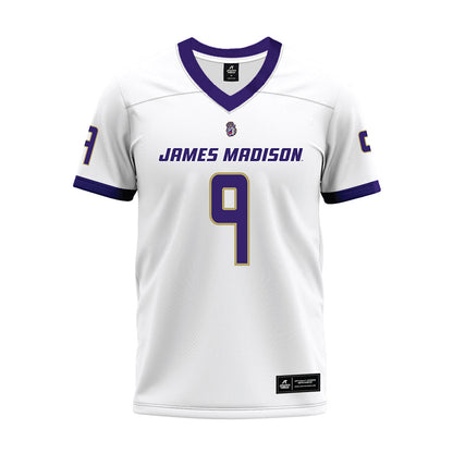 JMU - NCAA Football : Keitrone Simpson - White Premium Football Jersey-0