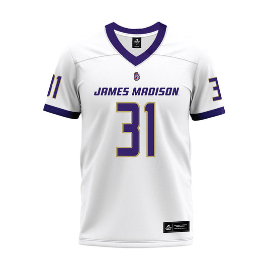 JMU - NCAA Football : Seth Gathers - White Premium Football Jersey-0