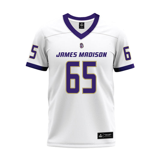JMU - NCAA Football : Parker Cunningham - White Premium Football Jersey-0