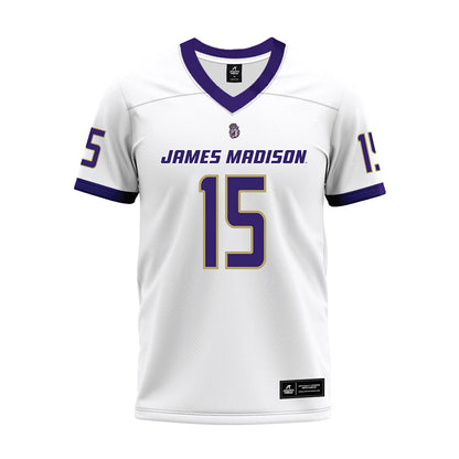 JMU - NCAA Football : Jt Hooten - White Premium Football Jersey-0