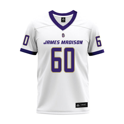 JMU - NCAA Football : Zach Greenberg - White Premium Football Jersey-0