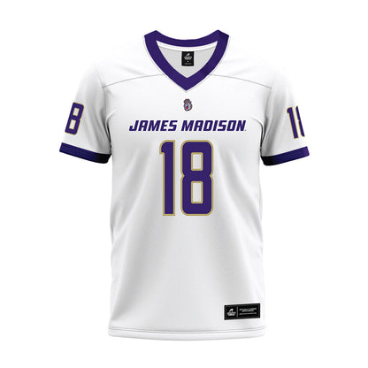 JMU - NCAA Football : Jase Rhodes - White Premium Football Jersey-0