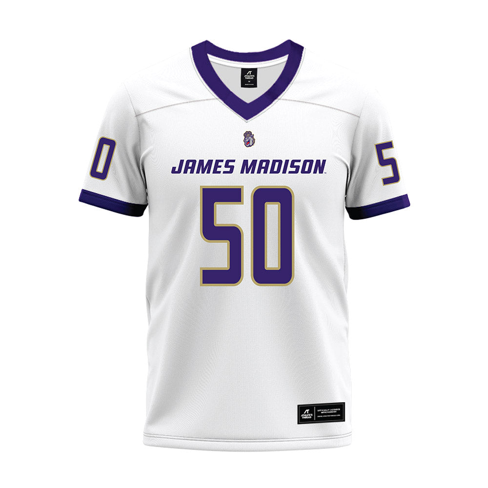 JMU - NCAA Football : Jesse Sears - White Premium Football Jersey-0