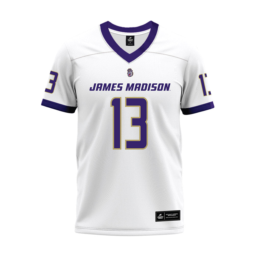 JMU - NCAA Football : Kacey Gilliam - White Premium Football Jersey-0