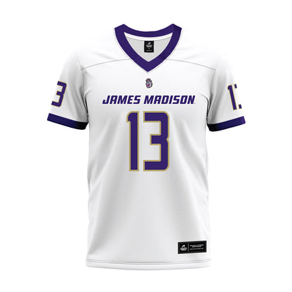 JMU - NCAA Football : Kacey Gilliam - White Premium Football Jersey-0