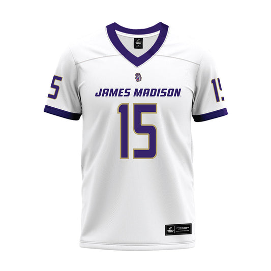 JMU - NCAA Football : Blake Kendall - White Premium Football Jersey-0