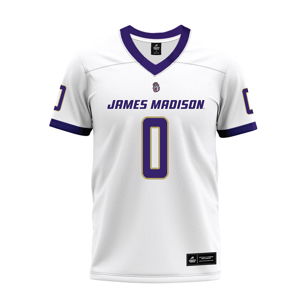 JMU - NCAA Football : Cole Keller - White Premium Football Jersey-0