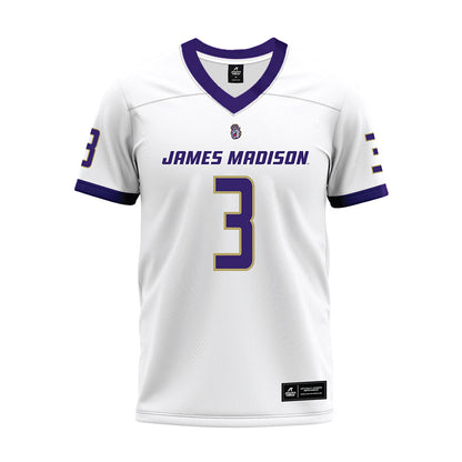 JMU - NCAA Football : Corey Scott - White Premium Football Jersey-0