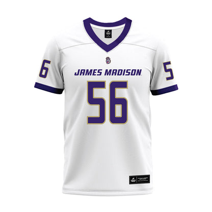 JMU - NCAA Football : Tyler Brown - White Premium Football Jersey-0