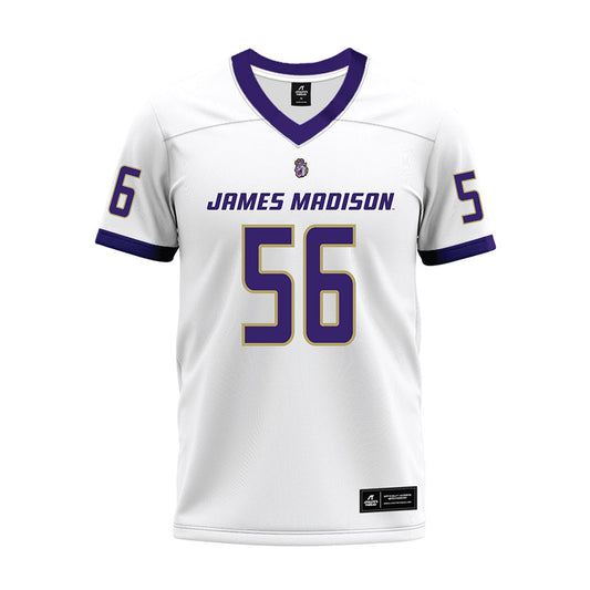 JMU - NCAA Football : Tyler Brown - White Premium Football Jersey-0