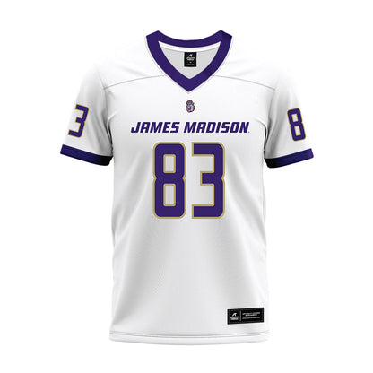 JMU - NCAA Football : Chase Miller - White Premium Football Jersey-0