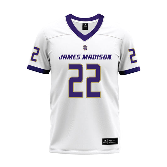 JMU - NCAA Football : Chase Regan - White Premium Football Jersey-0