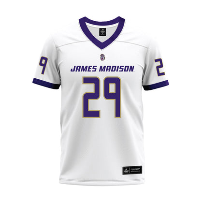 JMU - NCAA Football : KJ Wright - White Premium Football Jersey-0